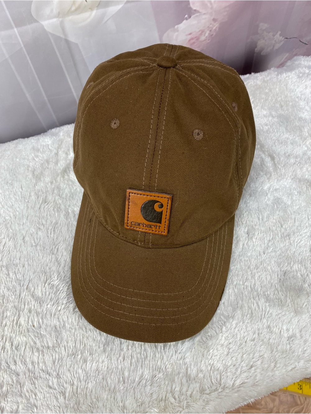 Carhartt Dark Brown Canvas Logo Cap